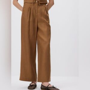 Have wide leg white pleats